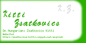 kitti zsatkovics business card